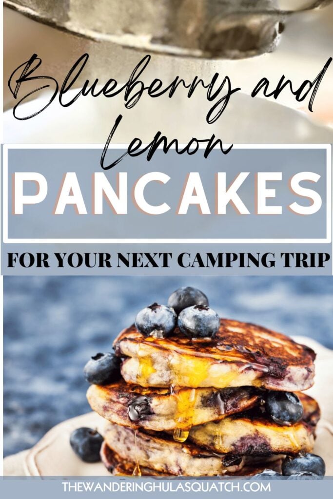 FLUFFY AND DELICIOUS LEMON BLUEBERRY PANCAKE RECIPE PINTEREST PIN