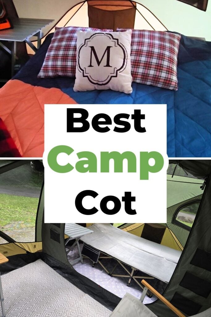 TJIS IS AN IMAGE OF A PINTEREST [PIN FOR THE BEST CAMPING COT