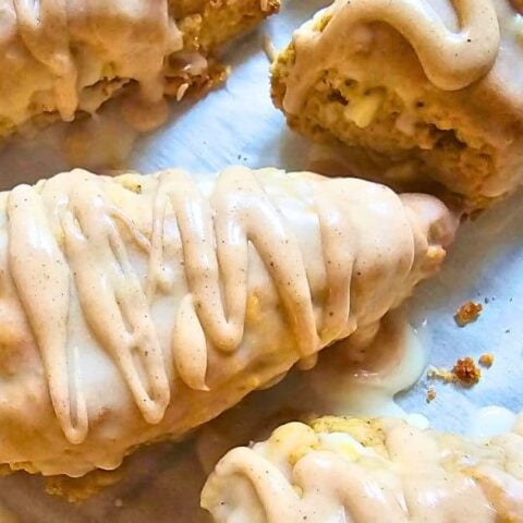 flaky pumpkin scones fresh out of oven