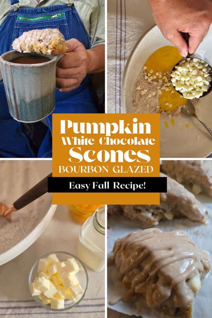 all pumpkin scones styled for Pinterest