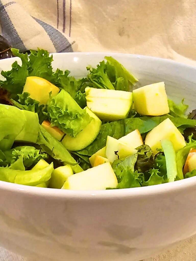 sliced apples for fall salad recipe