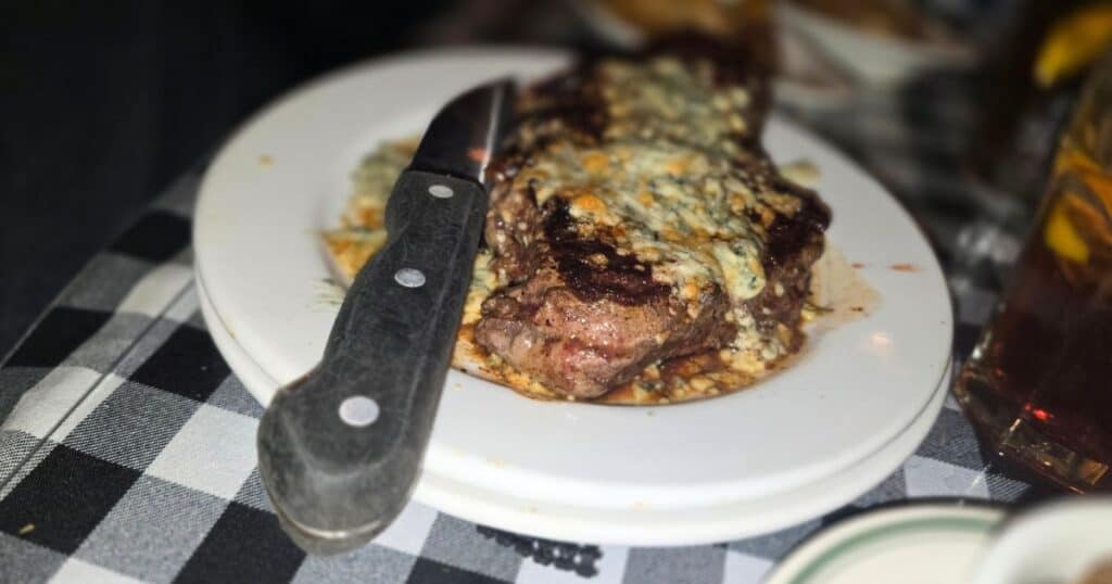 Grilled ribeye at Linda’s La Cantina, a popular local Orlando steakhouse